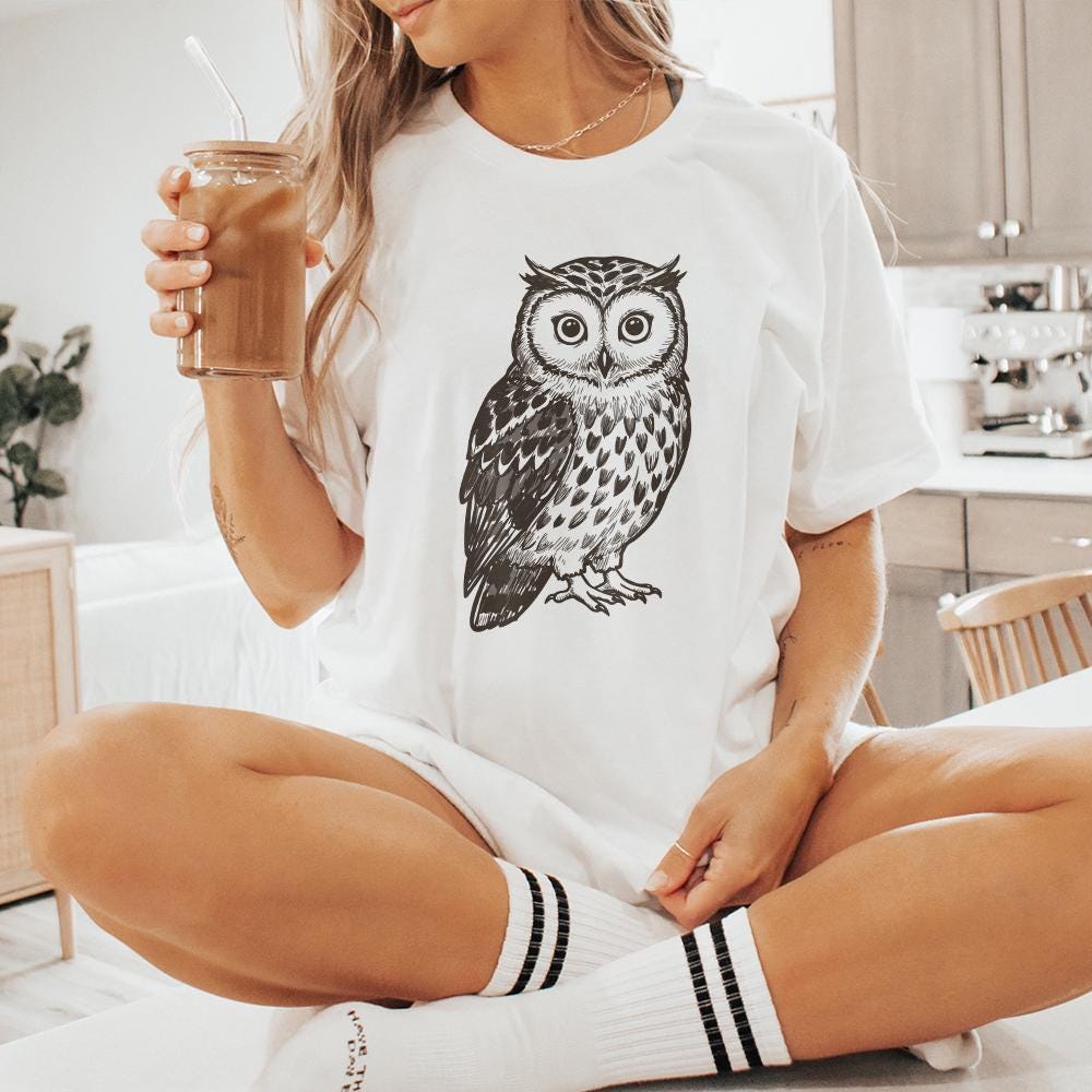 Owl PNG, Digital Download for Sublimation - 300 DPI Design for T-Shirt
