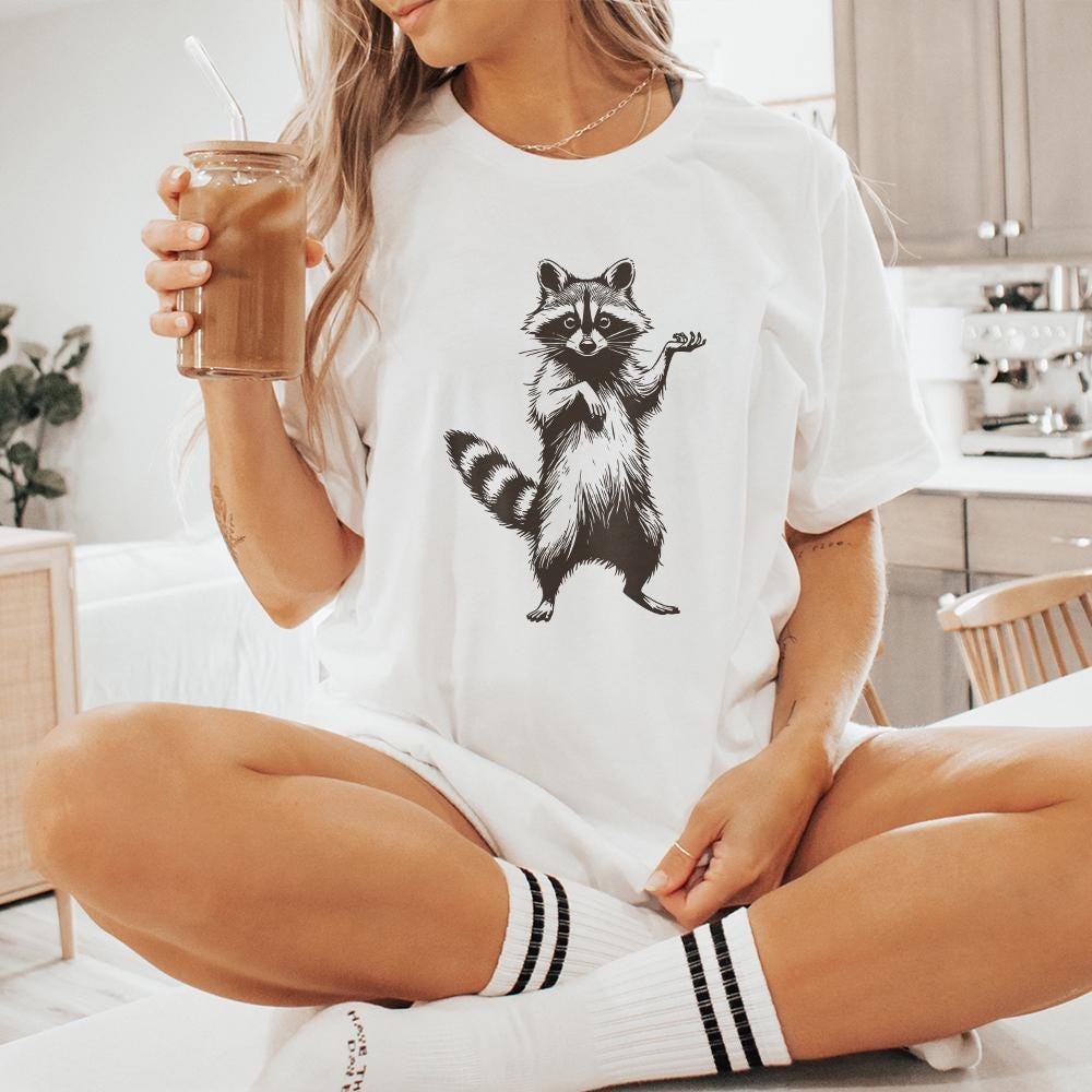 Funny Raccoon Design, Sarcastic Trash Panda PNG - 300 DPI Design for