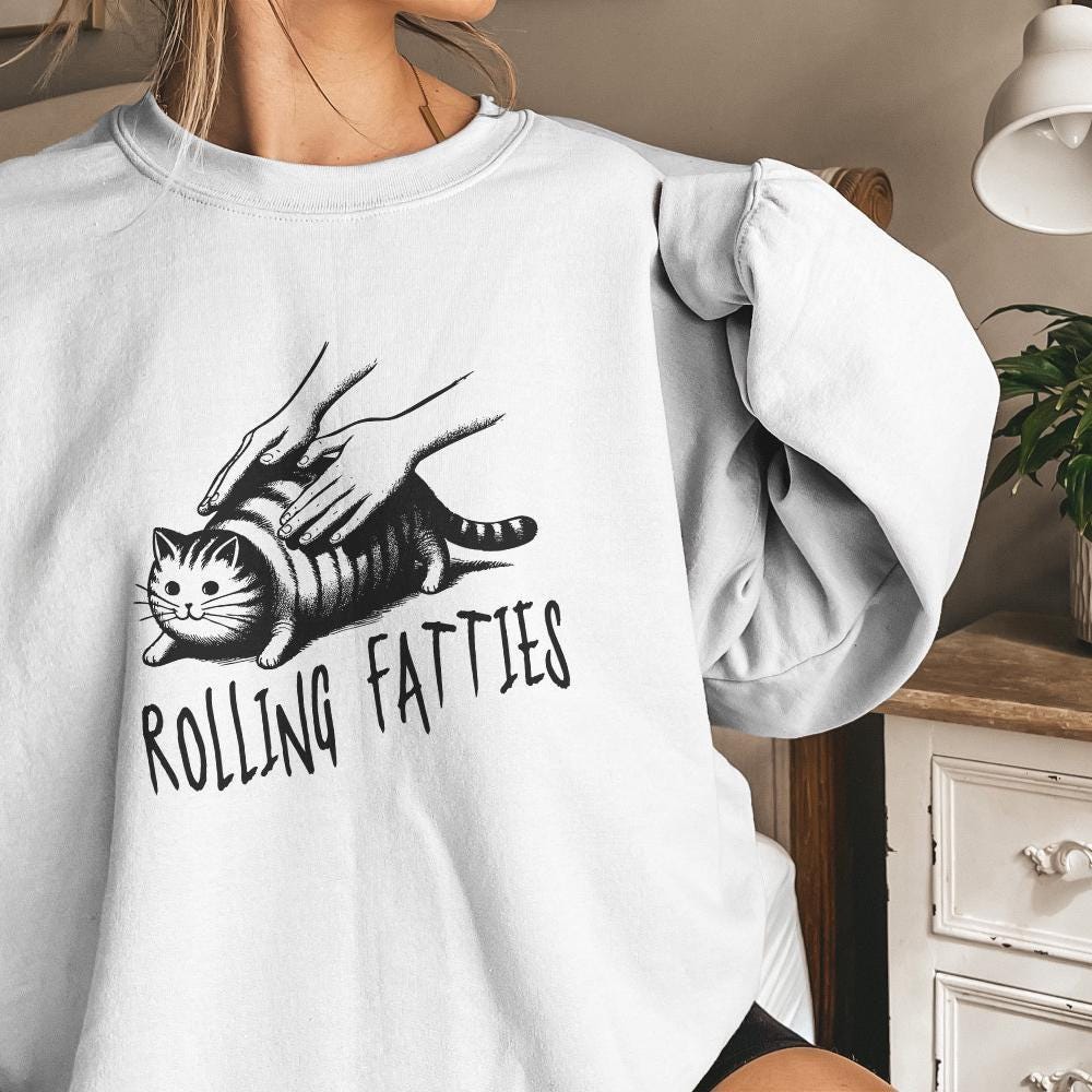 Rolling Fatties Cat PNG, Rolling Fatties Fat Cat - 300 DPI Design for