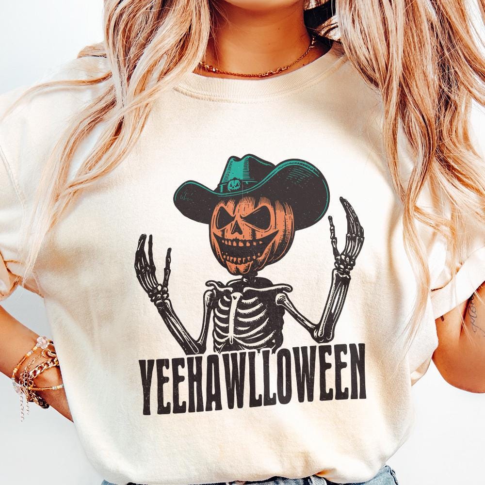 Yeehawlloween Western PNG, Trendy Western Designs - 300 DPI Design for