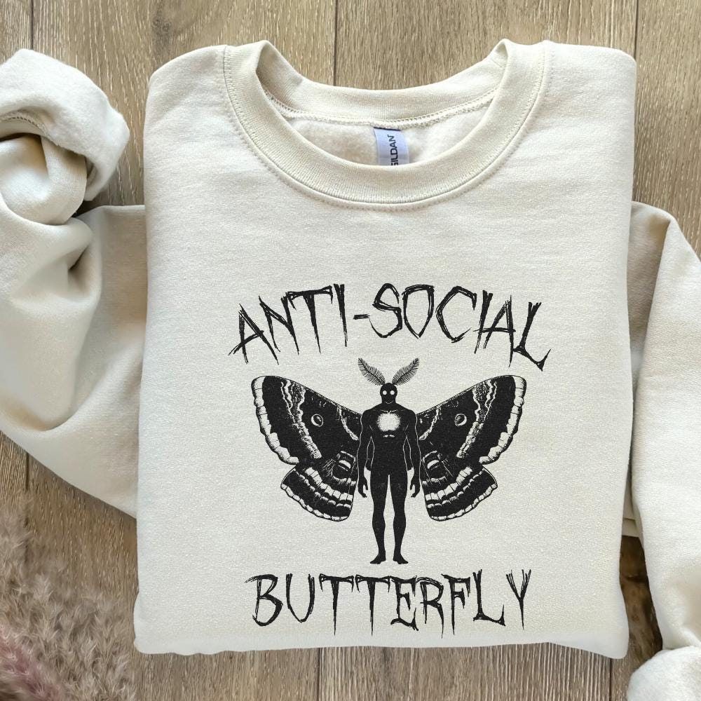 Antisocial Butterfly PNG, Butterfly png - 300 DPI Design for T-Shirt