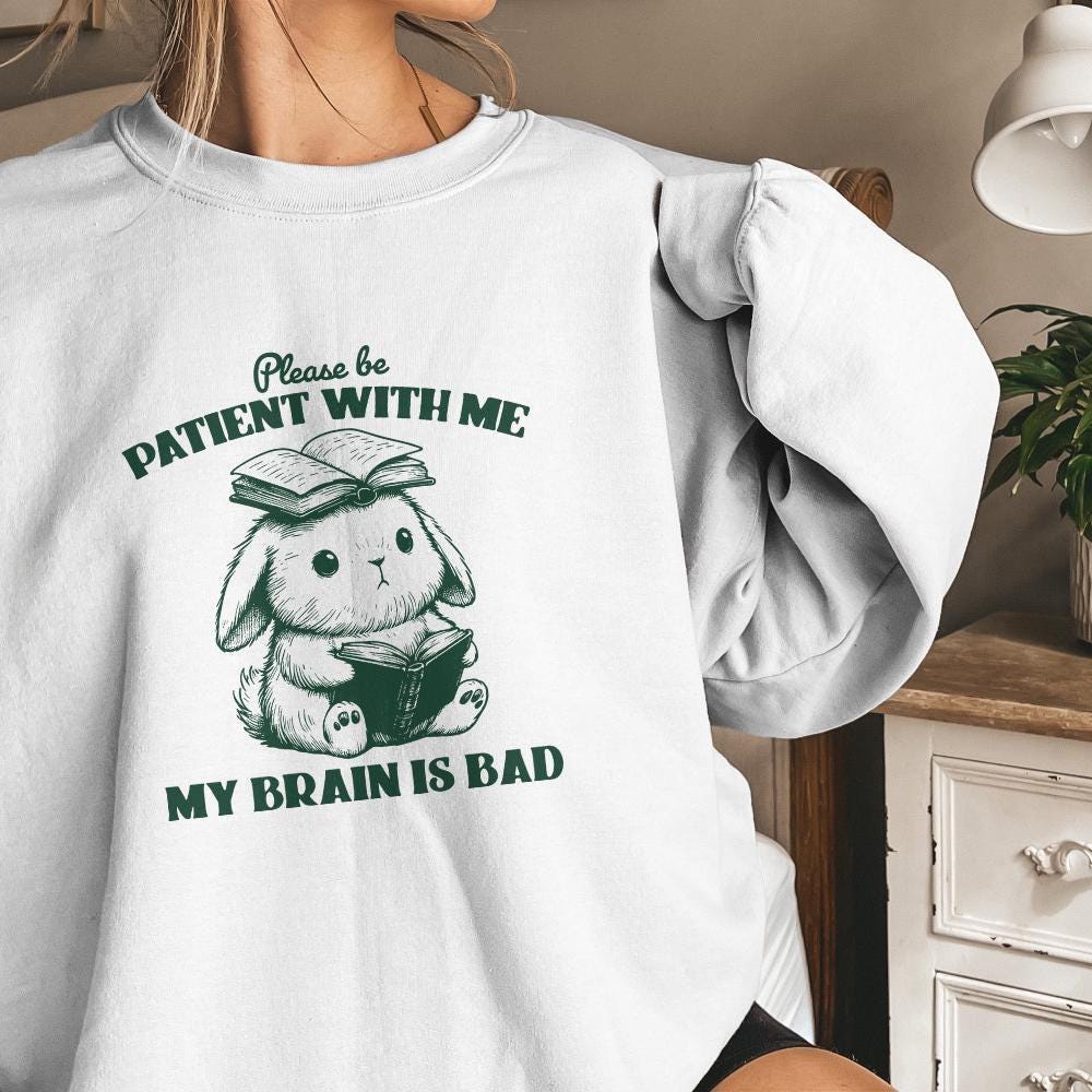 Bad Brain PNG, Retro Mental Health Design - 300 DPI Design for T-Shirt