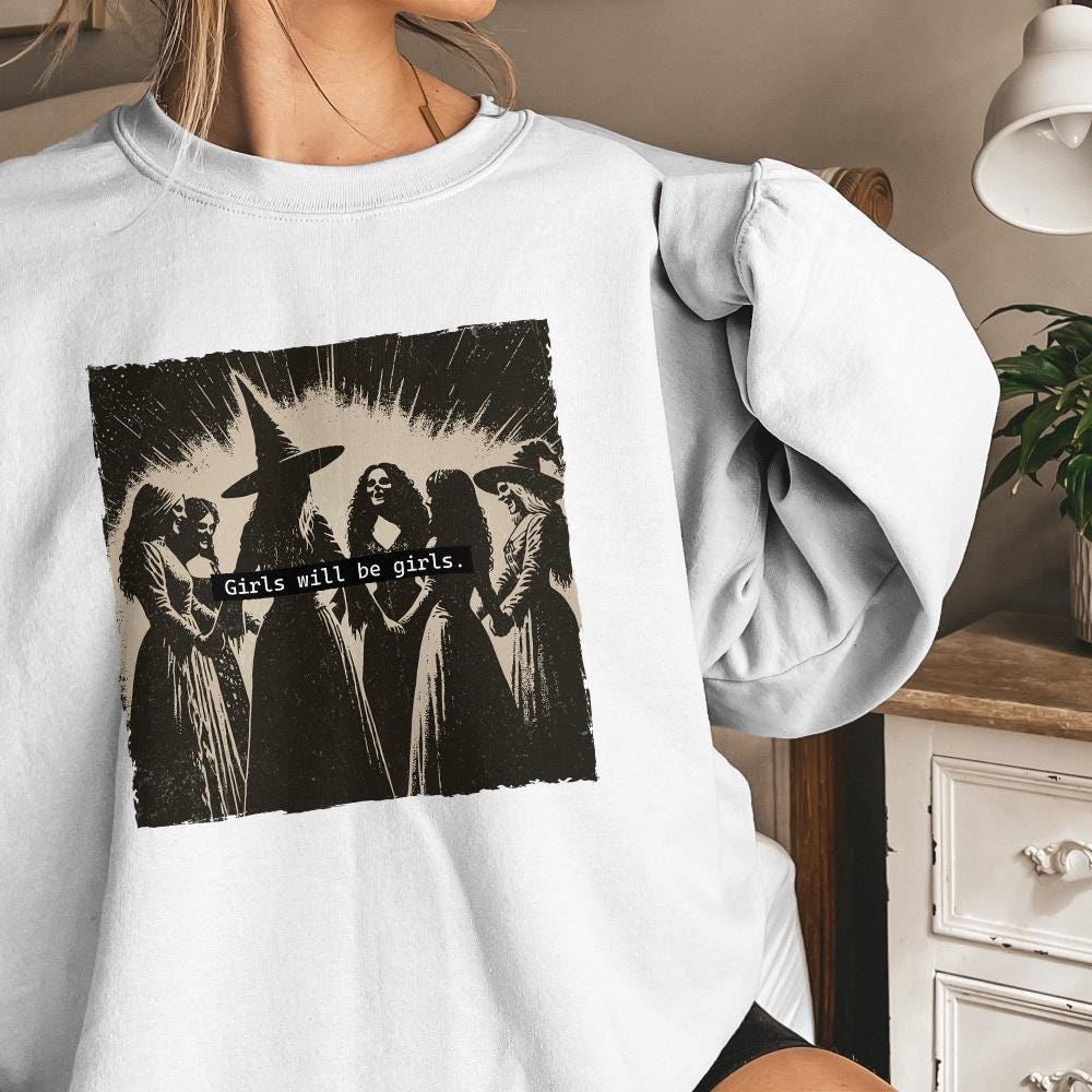 Halloween Witch PNG, Girls will be Girls PNG - 300 DPI Design for T-Shirt