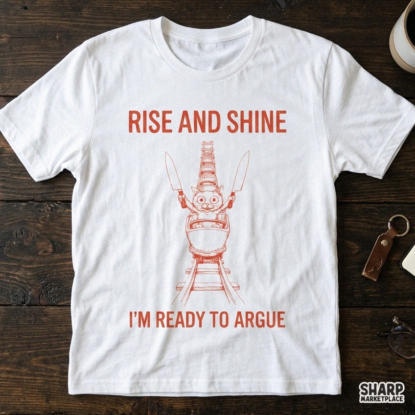Rise and Shine I'm Ready to Argue Funny PNG Shirt