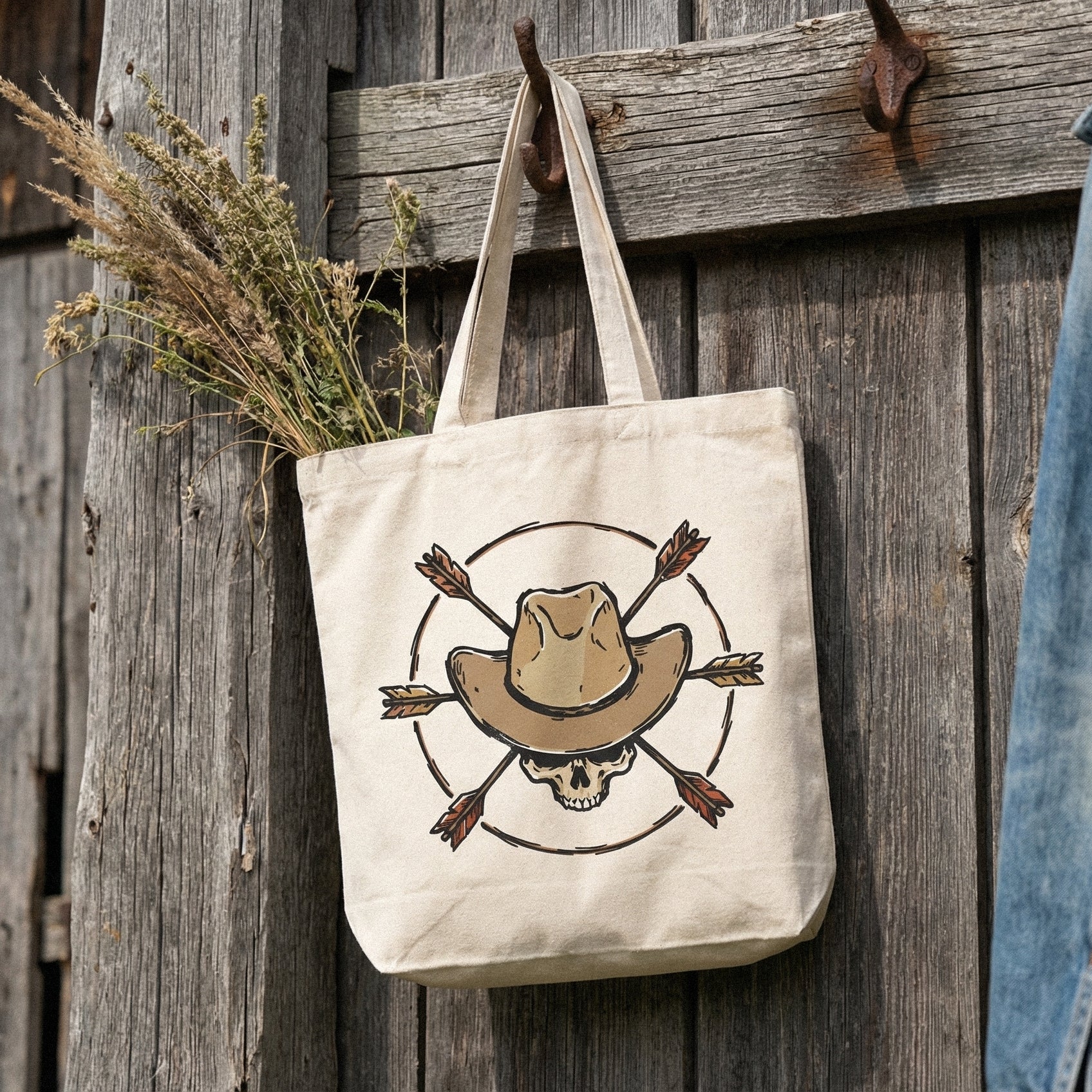 Cowboy Skull PNG, Western Hat Skull Art - 300 DPI Design for T-Shirt