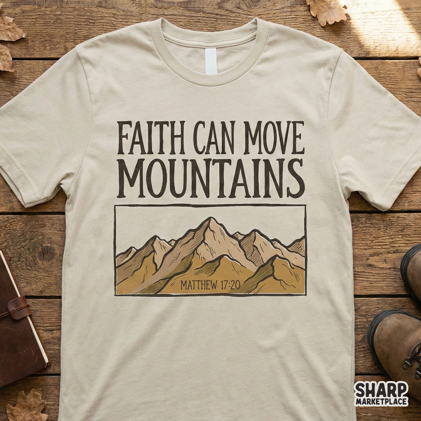 Faith Can Move Mountains PNG, Inspirational Bible Verse Shirt - 300 DPI
