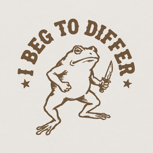I Beg To Differ PNG, Funny Frog Shirt - 300 DPI Design for T-Shirt