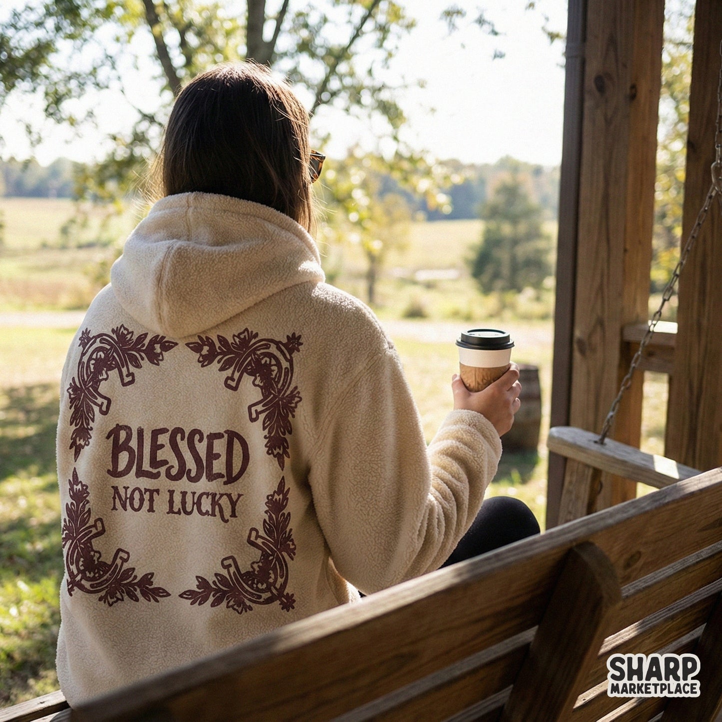 Blessed Not Lucky PNG Shirt, Inspirational Quote PNG - 300 DPI Design for