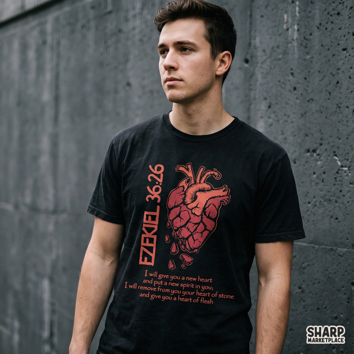 Ezekiel 36:26 Christian PNG Shirt, DTF Scripture Faith