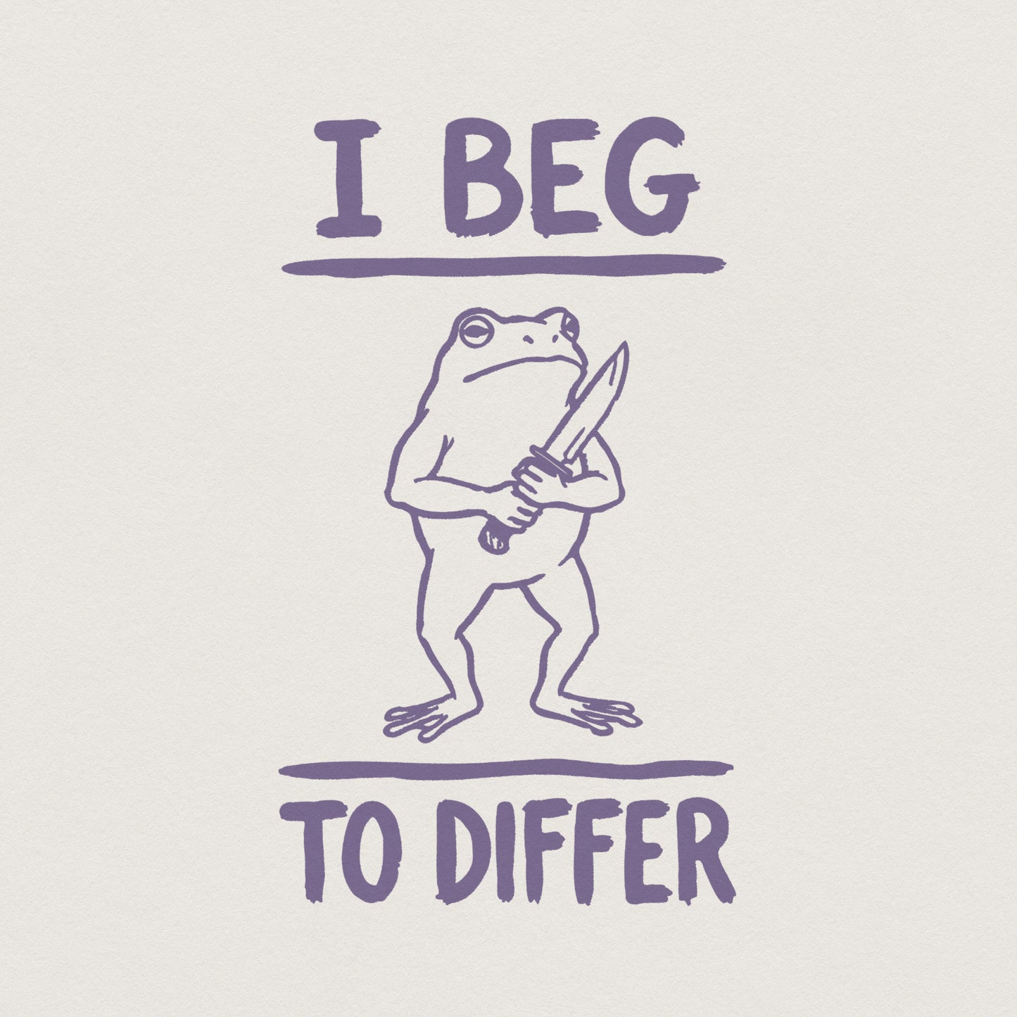I Beg To Differ PNG Shirt, Funny Frog Clipart - 300 DPI Design for T-Shirt