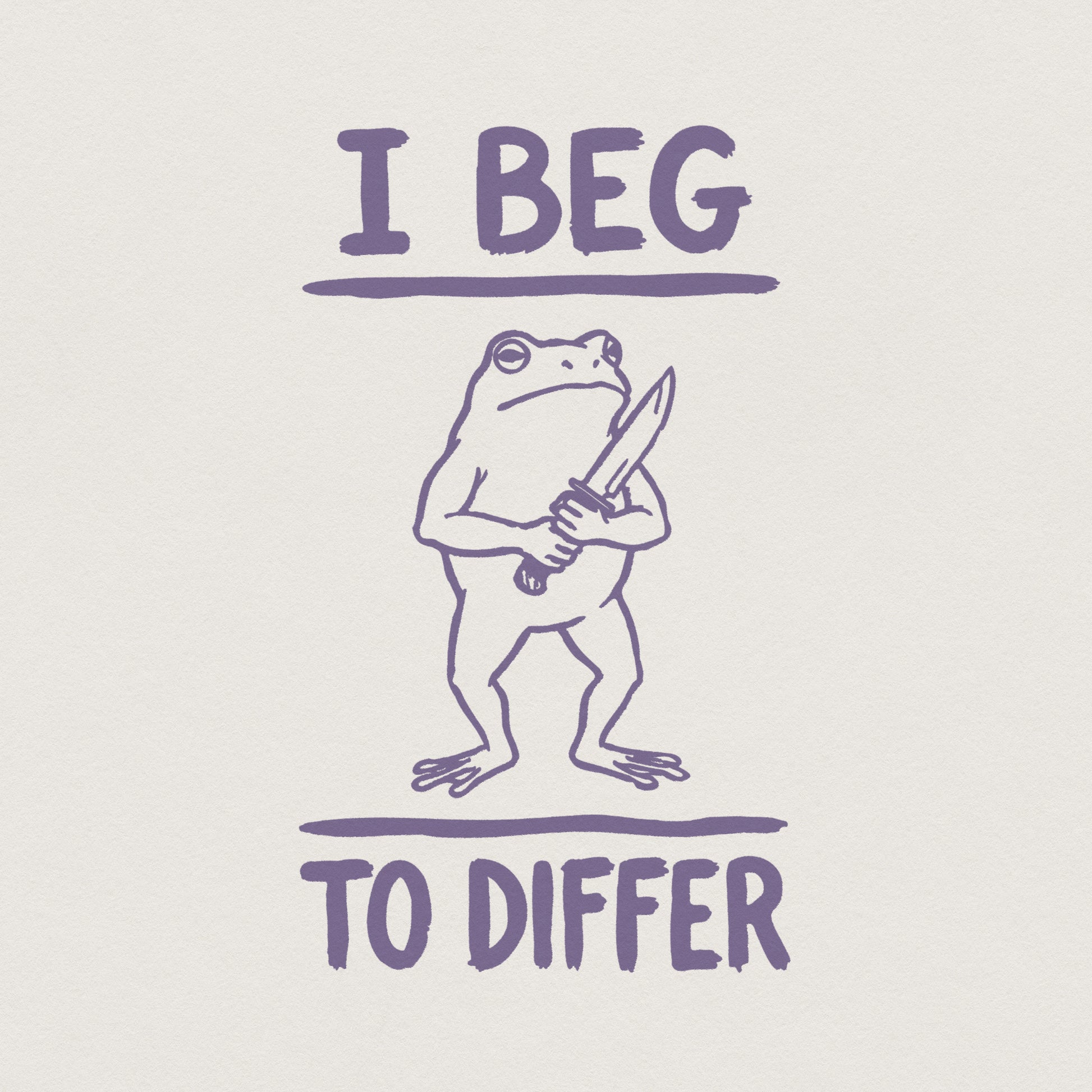 I Beg To Differ PNG Shirt, Funny Frog Clipart - 300 DPI Design for T-Shirt