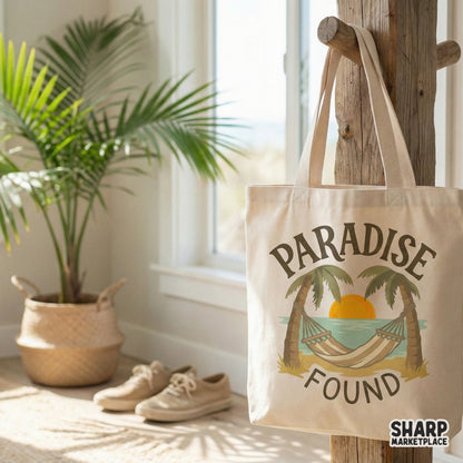 Paradise Found PNG, Tropical Beach Sunset Shirt Design - 300 DPI Design