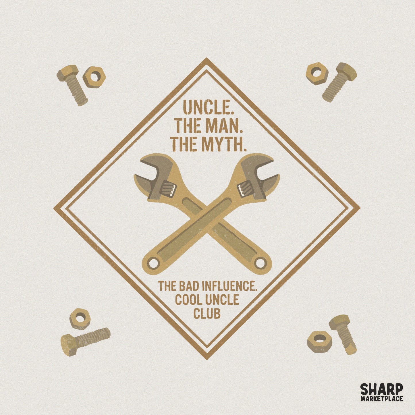 Uncle. The Man. The Myth. PNG Design, Cool Uncle Club Shirt - 300 DPI