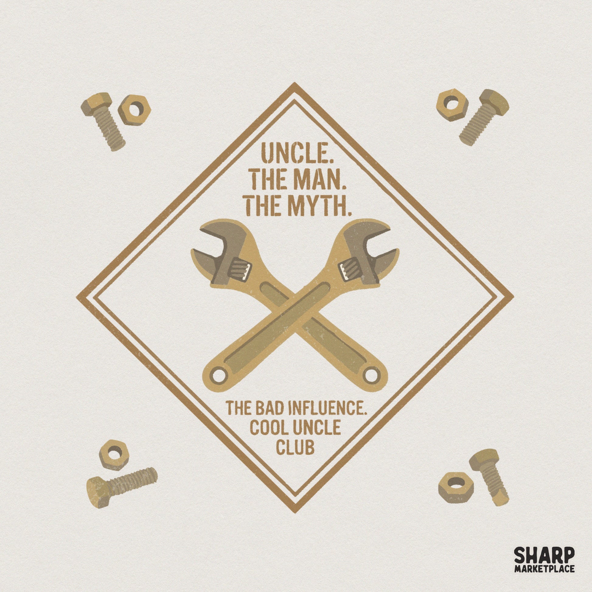 Uncle. The Man. The Myth. PNG Design, Cool Uncle Club Shirt - 300 DPI