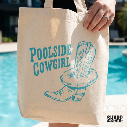 Retro Poolside Cowgirl boot with turquoise ring PNG for western summer apparel and trendy beach graphic t-shirt designs
