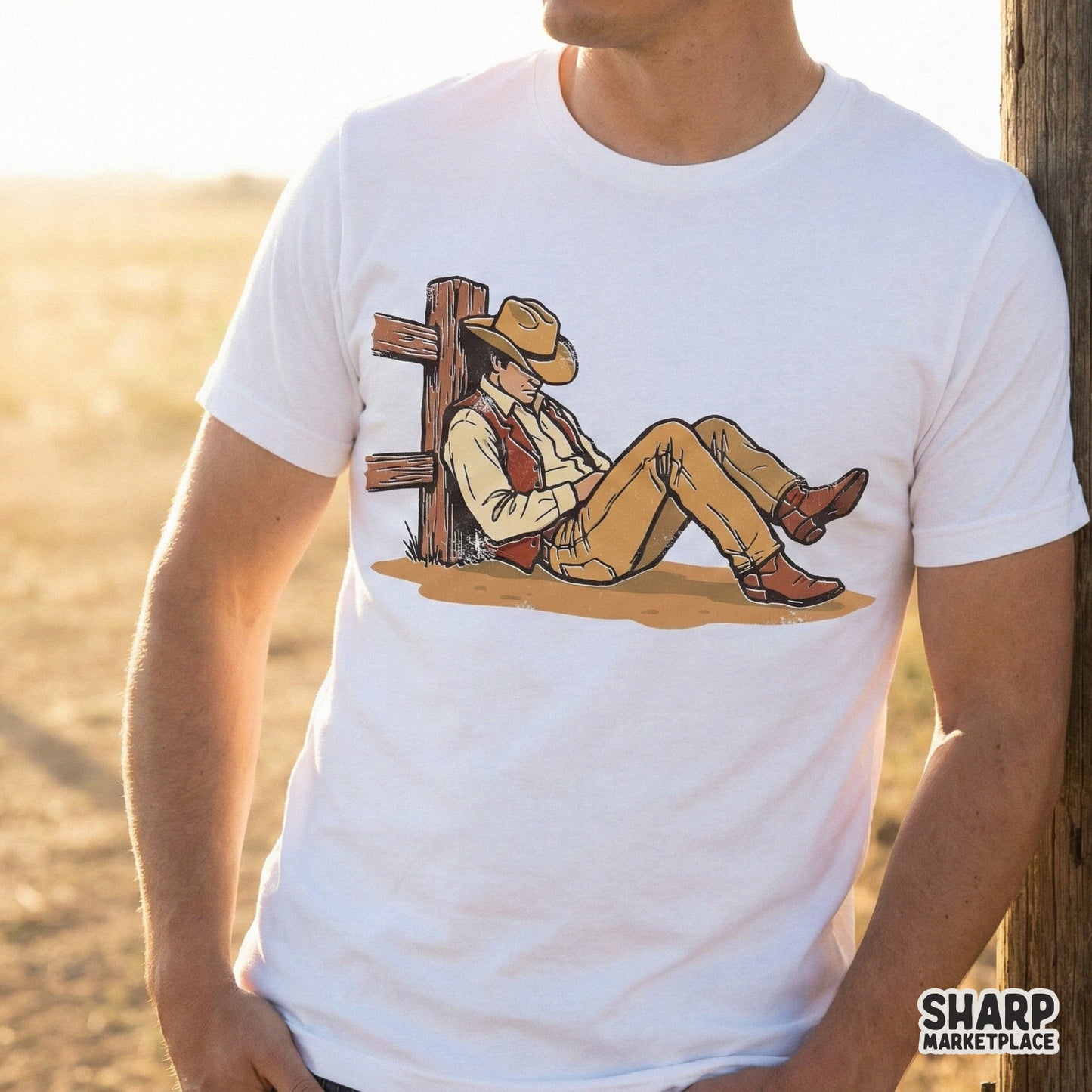 Western Cowboy PNG Design, Vintage Rodeo Shirt Graphic - 300 DPI Design