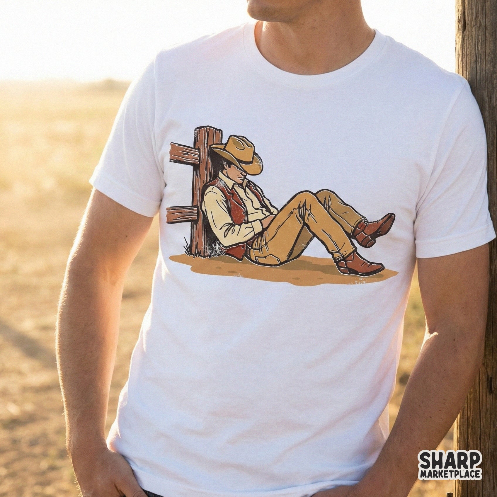 Western Cowboy PNG Design, Vintage Rodeo Shirt Graphic - 300 DPI Design