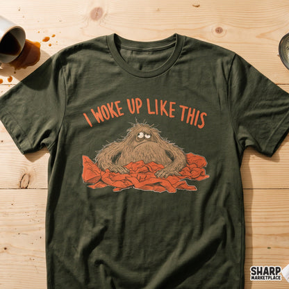 I Woke Up Like This PNG, Funny Sleepy Monster Shirt