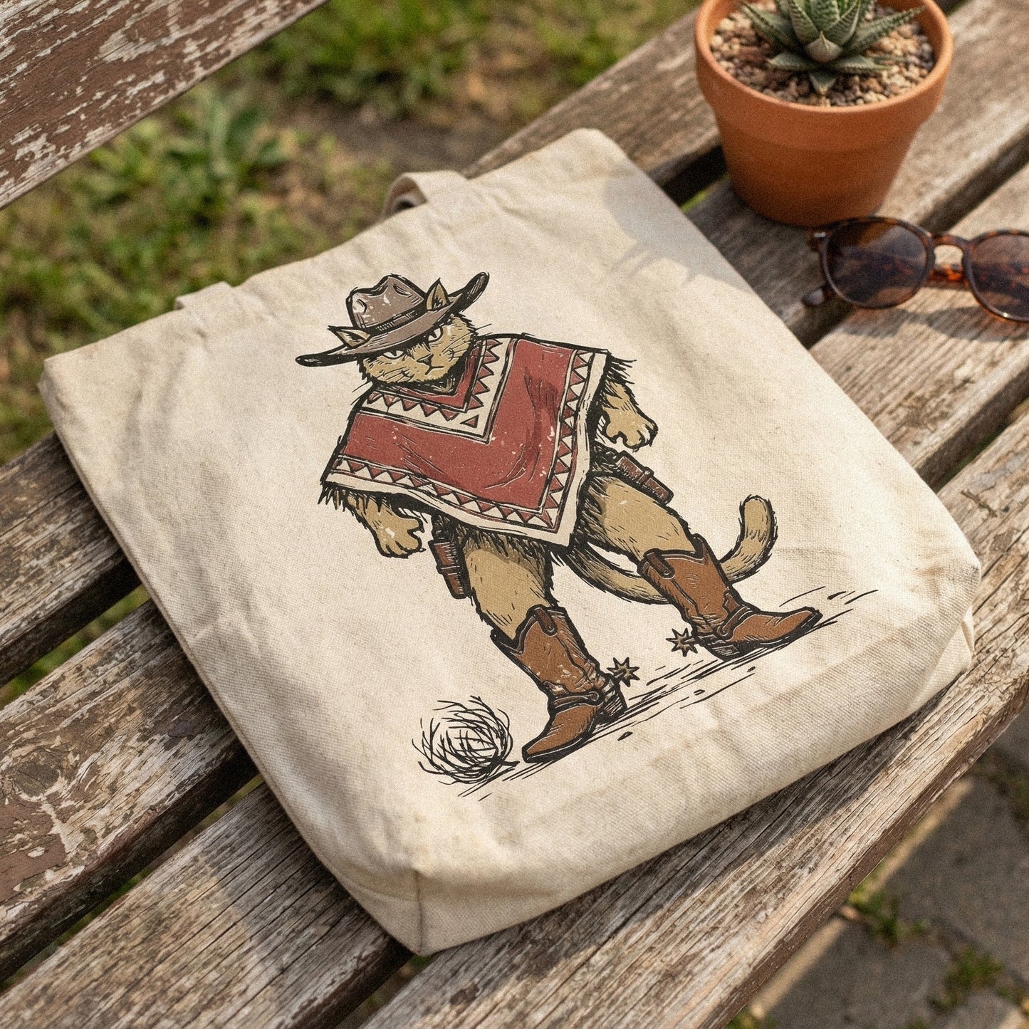 Funny Cowboy Cat PNG, Western Animal Digital Download - 300 DPI Design