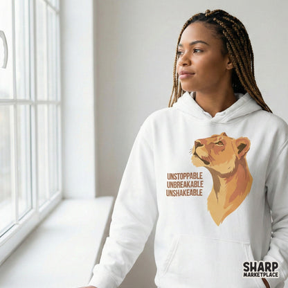 Unstoppable Unbreakable Unshakeable PNG, Lioness Motivational Shirt