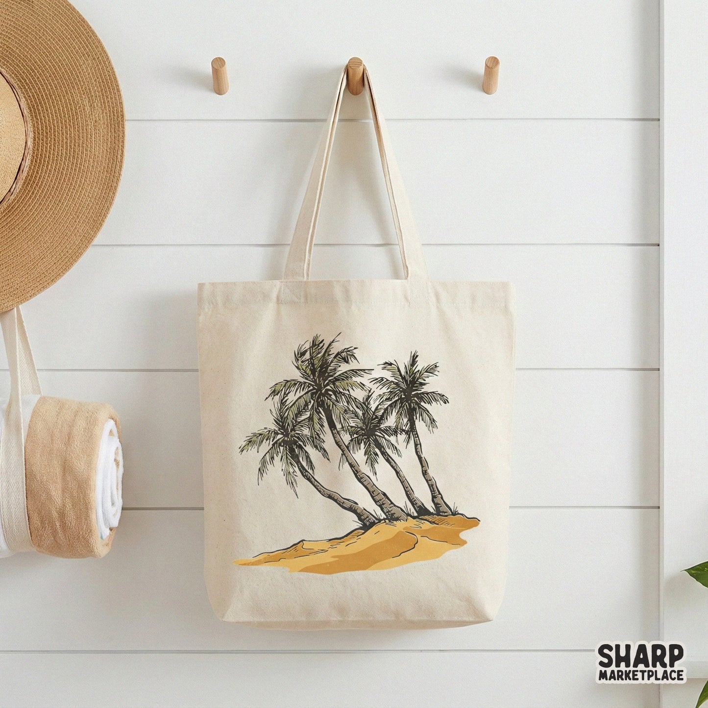 Tropical Paradise Palm Trees PNG, Summer Beach Vibes - 300 DPI Design for