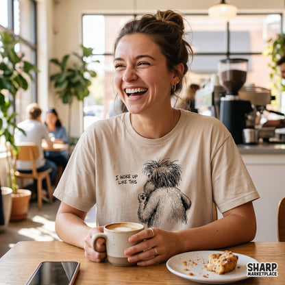 I Woke Up Like This PNG, Funny Messy Bedhead Monster Shirt