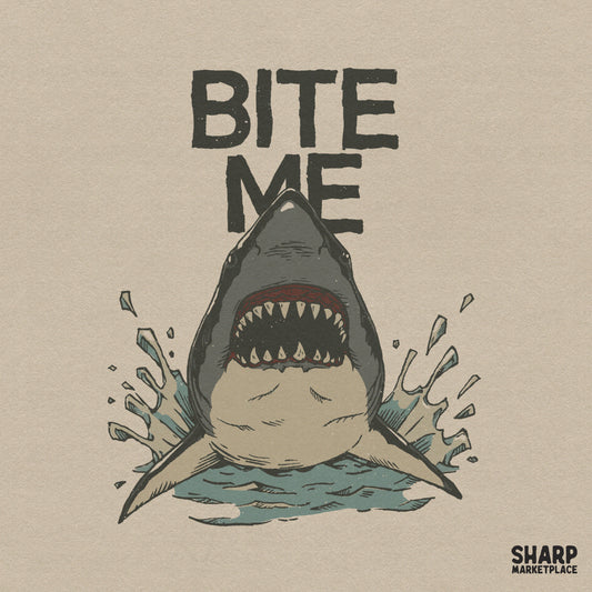 Funny retro shark graphic with sarcastic ocean humor for summer beach shirt sublimation