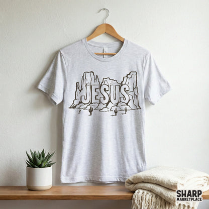 Jesus Mountain PNG, Christian Western Shirt Design - 300 DPI Design for