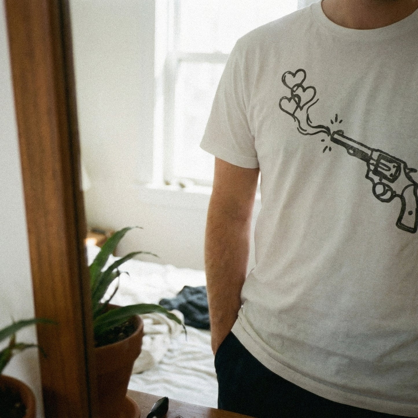 Love And Peace Gun PNG, Retro Heart Pistol Digital Download - 300 DPI