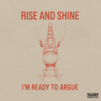 Rise and Shine I'm Ready to Argue Funny PNG Shirt