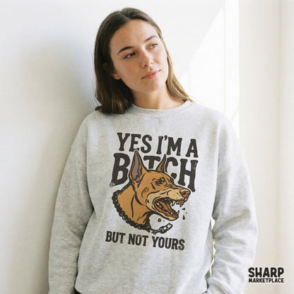 Digital graphic of a snarling dog with a spiked collar and sassy typography, suitable for sublimation transfers, stickers, or custom tumbler designs.