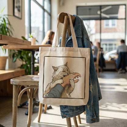 Cat Biting Hand PNG, Funny Cat Attack Shirt - 300 DPI Design for T-Shirt