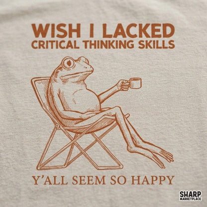 Sarcastic frog drinking coffee meme sublimation PNG design for t-shirts, mugs, and apparel
