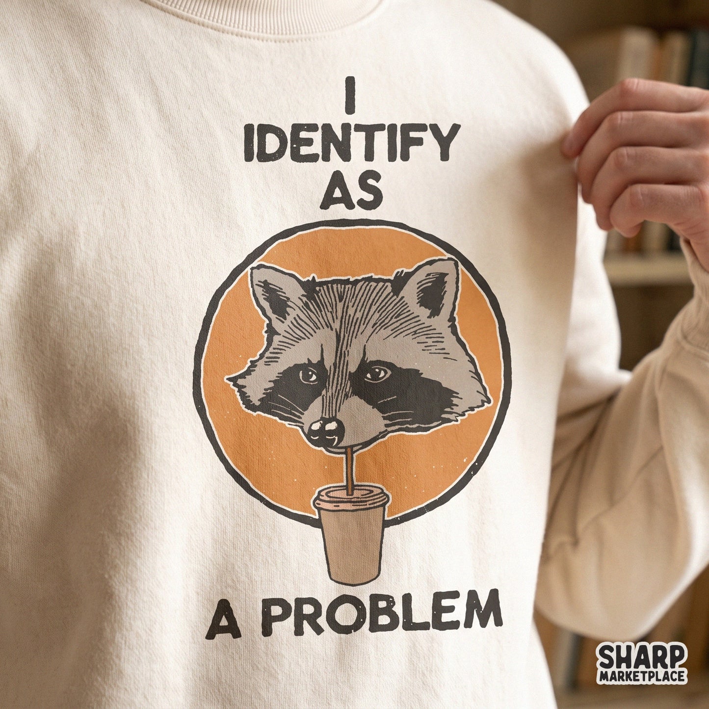 Funny retro animal meme raccoon graphic with a sarcastic saying for t-shirt sublimation png designs