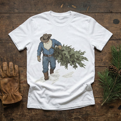 Vintage Christmas Tree Farm PNG, Rustic Winter Lumberjack Art - 300 DPI
