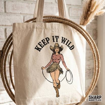 Distressed western style cowgirl graphic with lasso and bold typography for creating custom rodeo themed apparel, wall art, or unique gifts.
