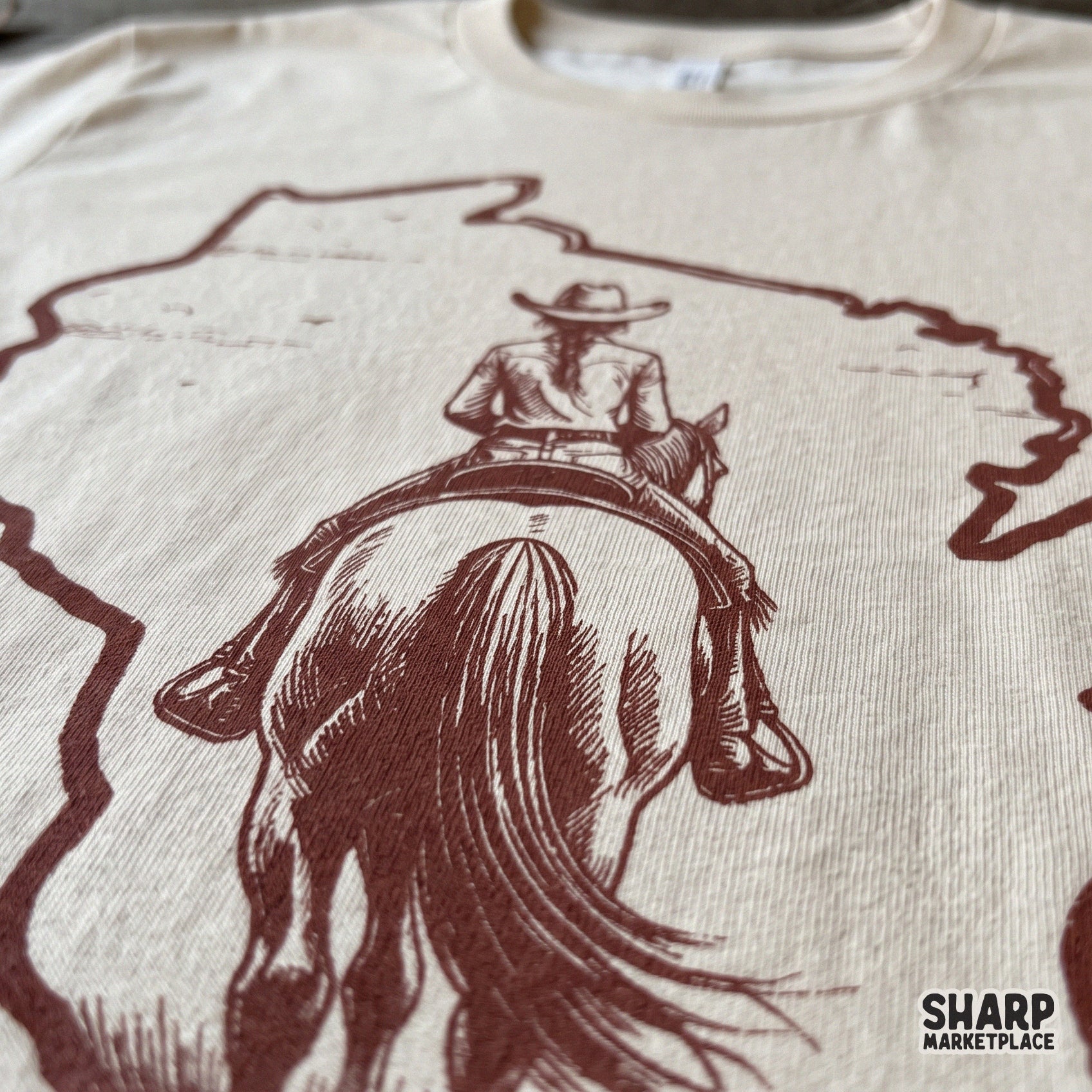 Retro Wisconsin state cowboy design for country music sublimation and t-shirt prints