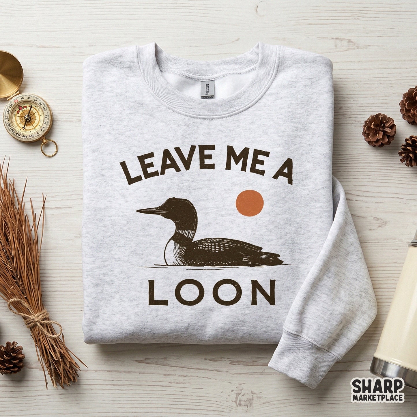 Retro retro lake life loon bird with a funny introvert saying sarcastic sublimation png design