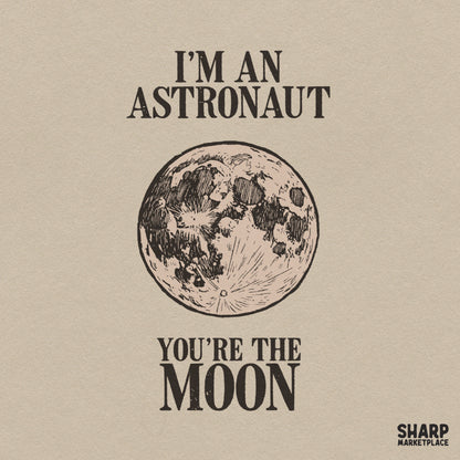 I'm An Astronaut You're The Moon Red Lunar Orb Trendy PNG