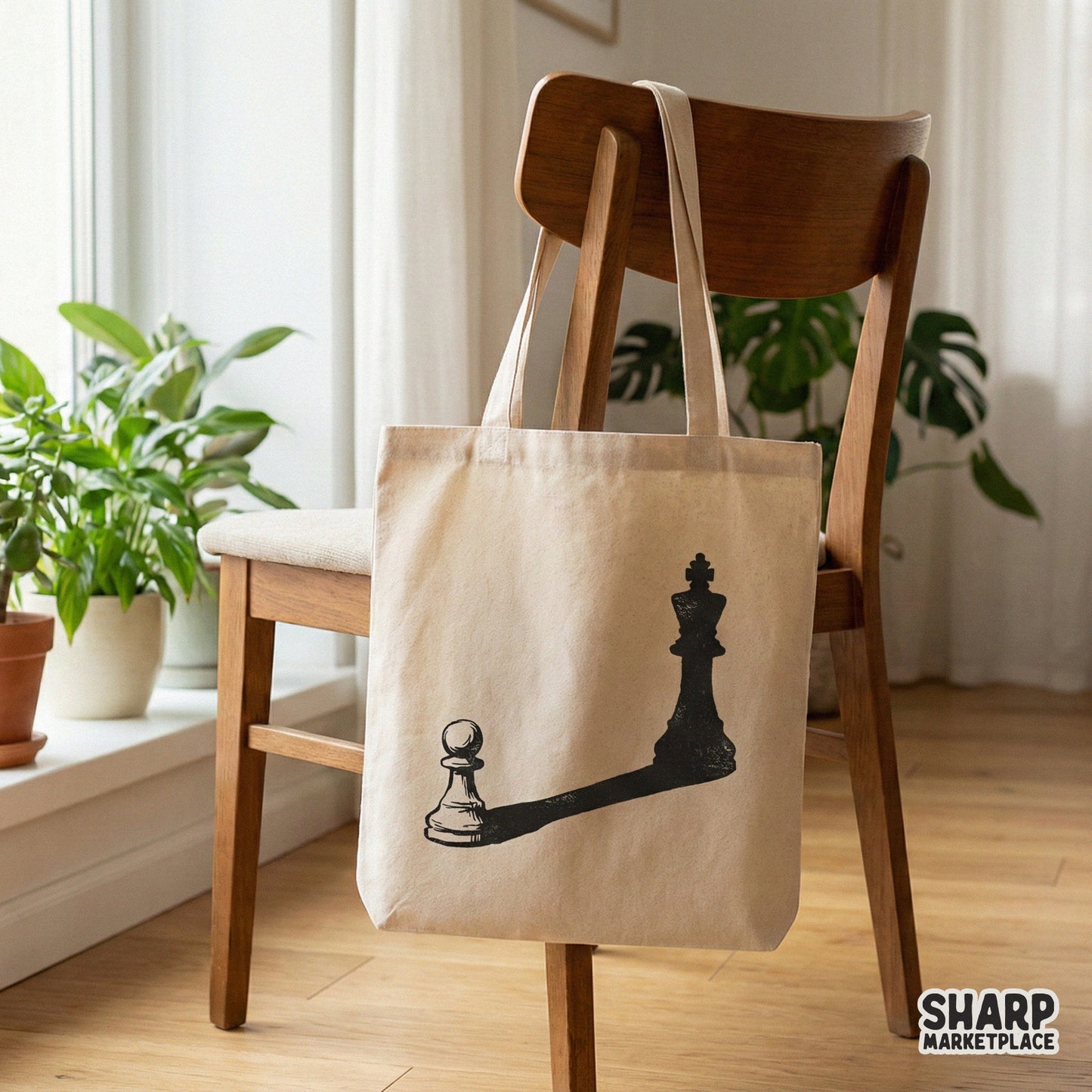 Chess Pawn with King Shadow PNG, Motivational Chess Shirt Design - 300