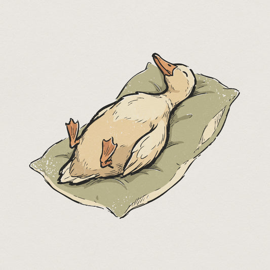 Relaxed Duck PNG, Cute Animal Clipart - 300 DPI Design for T-Shirt