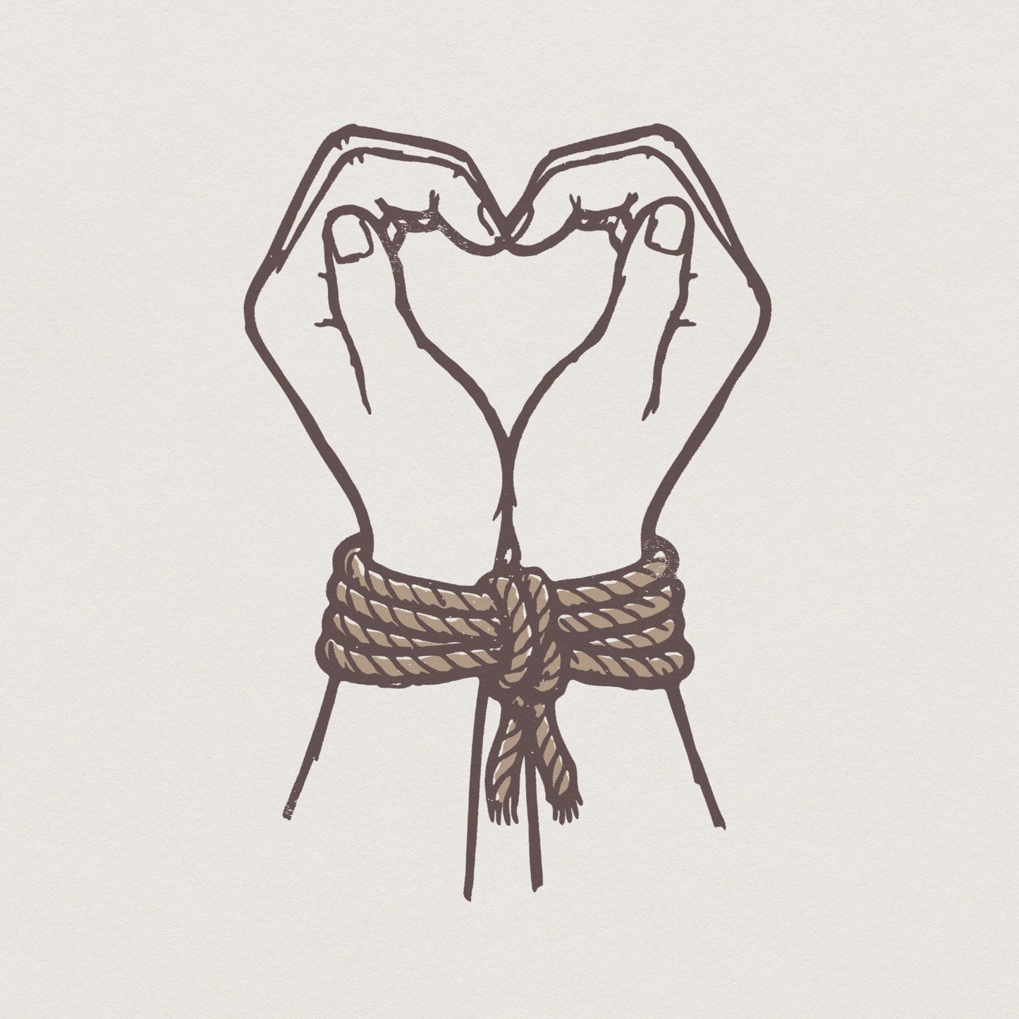 Bound by Love PNG, Romantic Line Art Printable - 300 DPI Design for T-Shirt