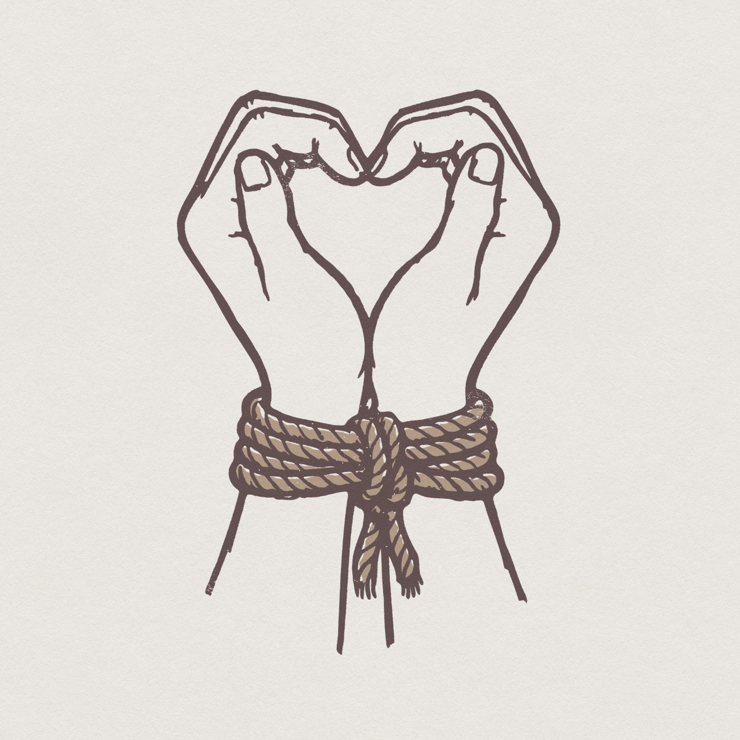 Bound by Love PNG, Romantic Line Art Printable - 300 DPI Design for T-Shirt