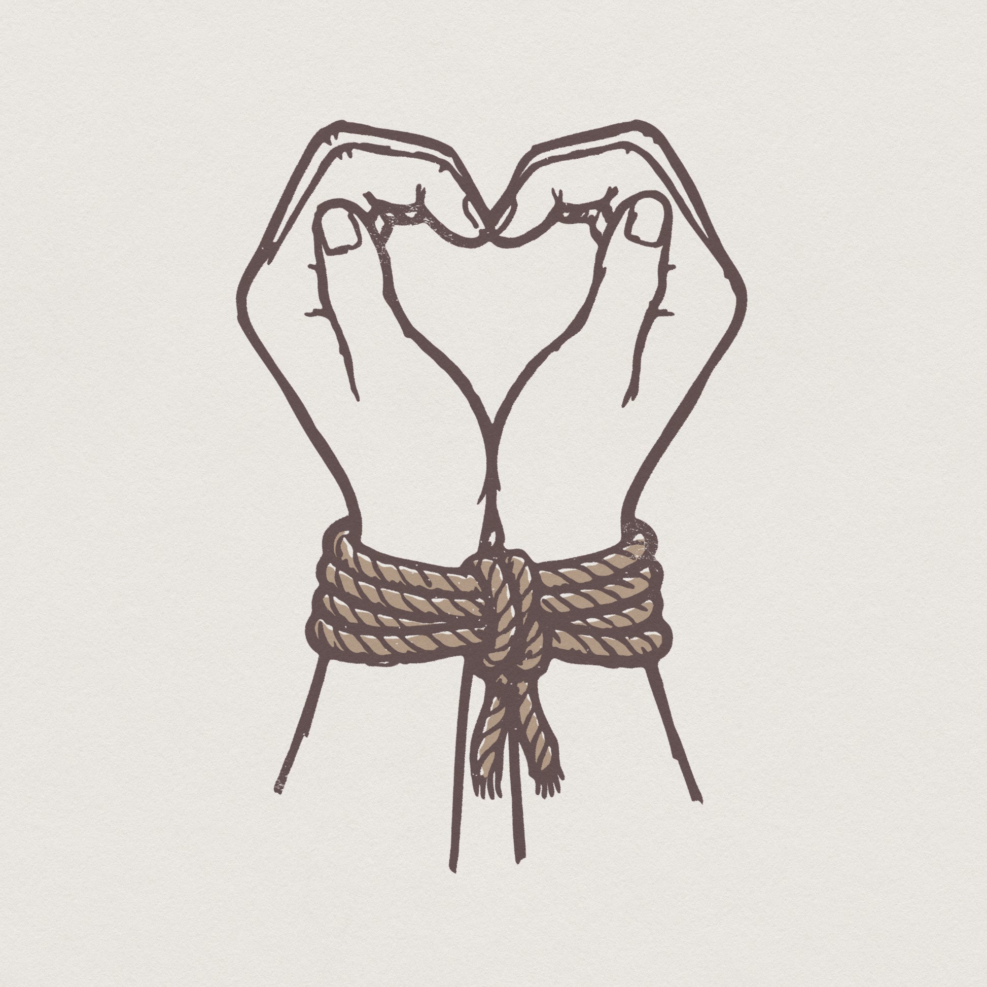 Bound by Love PNG, Romantic Line Art Printable - 300 DPI Design for T-Shirt