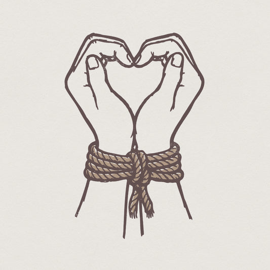 Bound by Love PNG, Romantic Line Art Printable - 300 DPI Design for T-Shirt