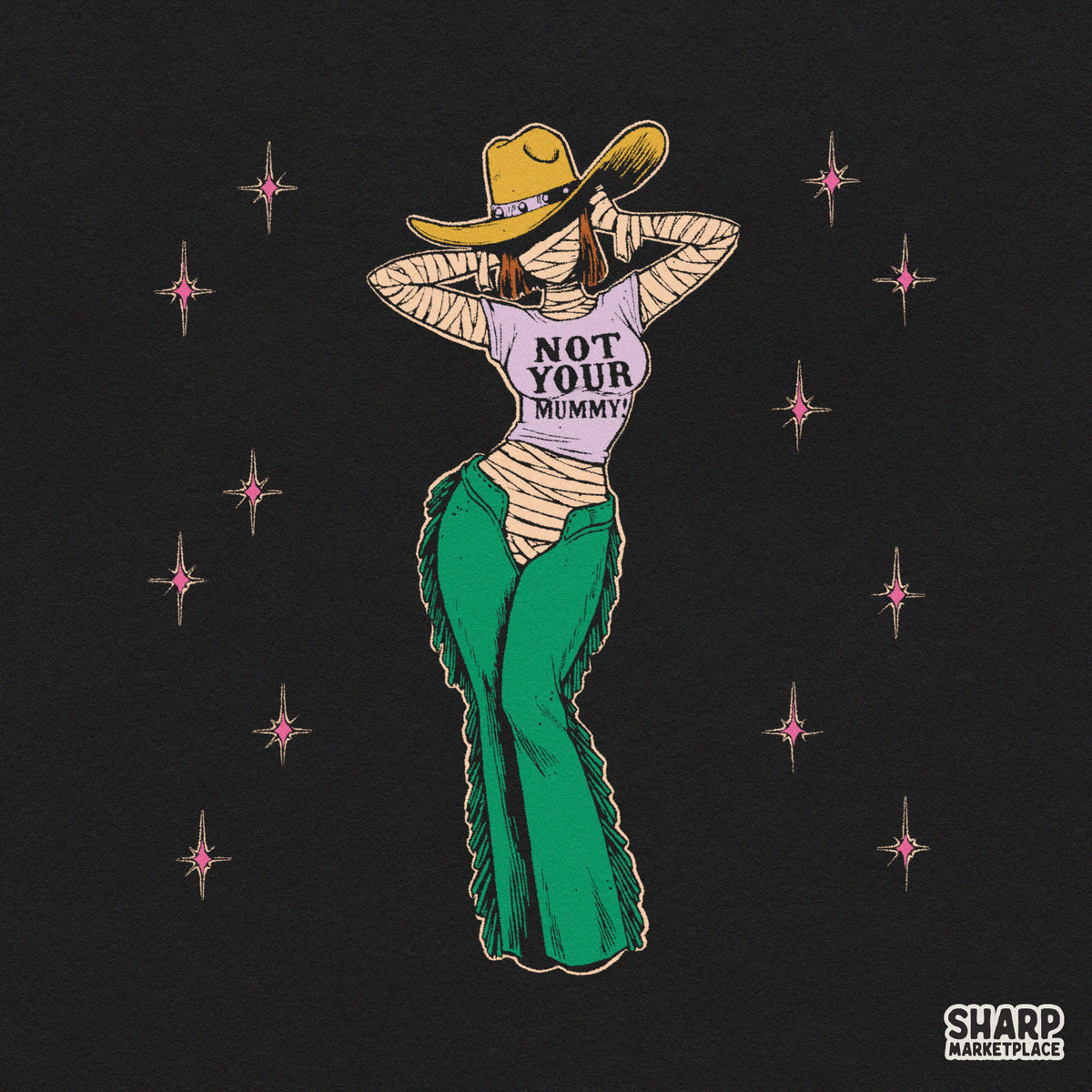 Not Your Mummy! Funny Spooky Season Cowgirl Shirt, Retro