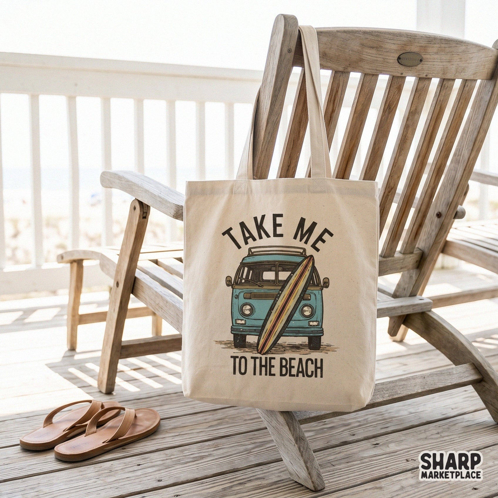 Retro retro surf van with surfboard sublimation design for summer shirts and beach tumblers