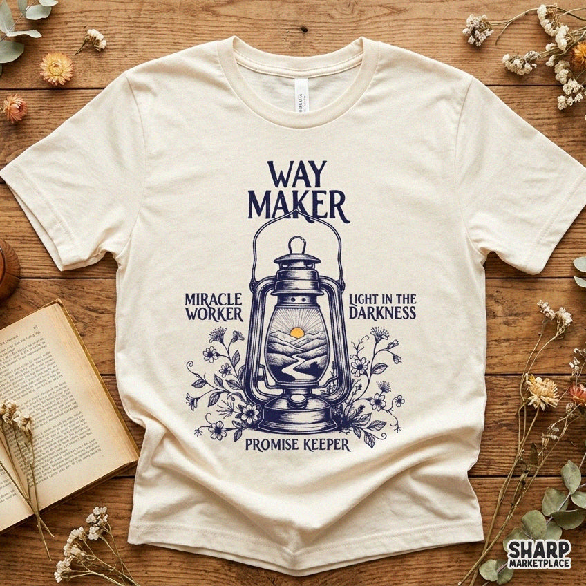 Way Maker Christian Png, Miracle Worker Shirt Png, Lantern