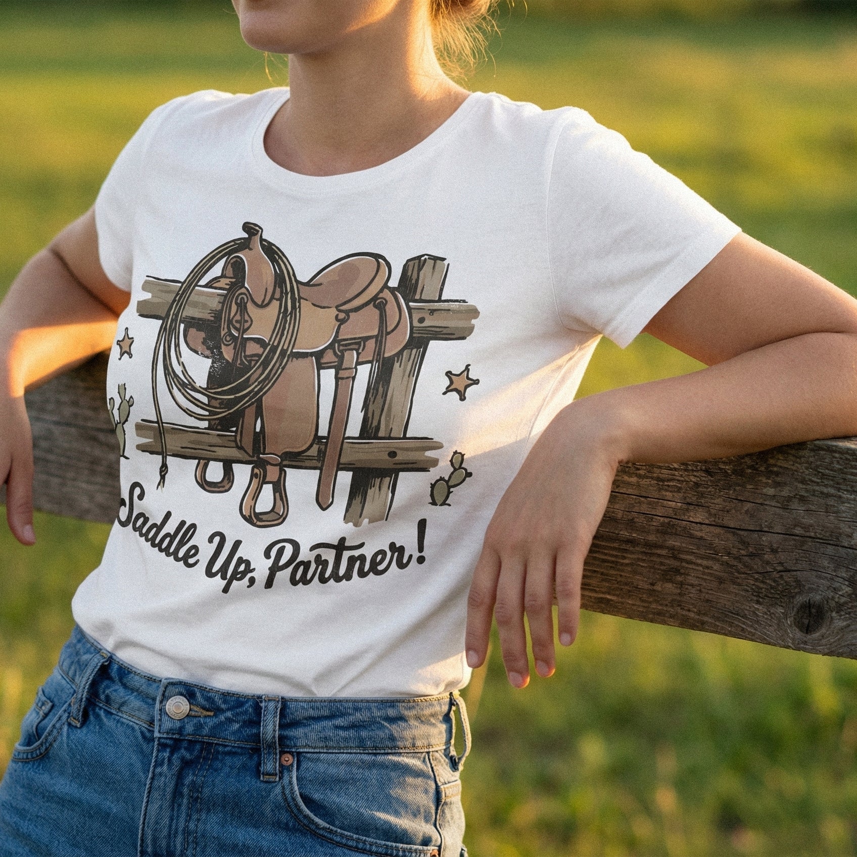 Saddle Up Partner PNG, Western Saddle Digital Download - 300 DPI Design