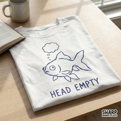 Head Empty PNG, Funny Goldfish Digital Shirt Design - 300 DPI Design for